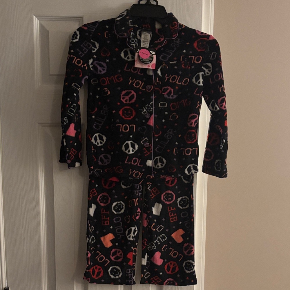 Joe Boxer Black and Pink Kids Pajama Set